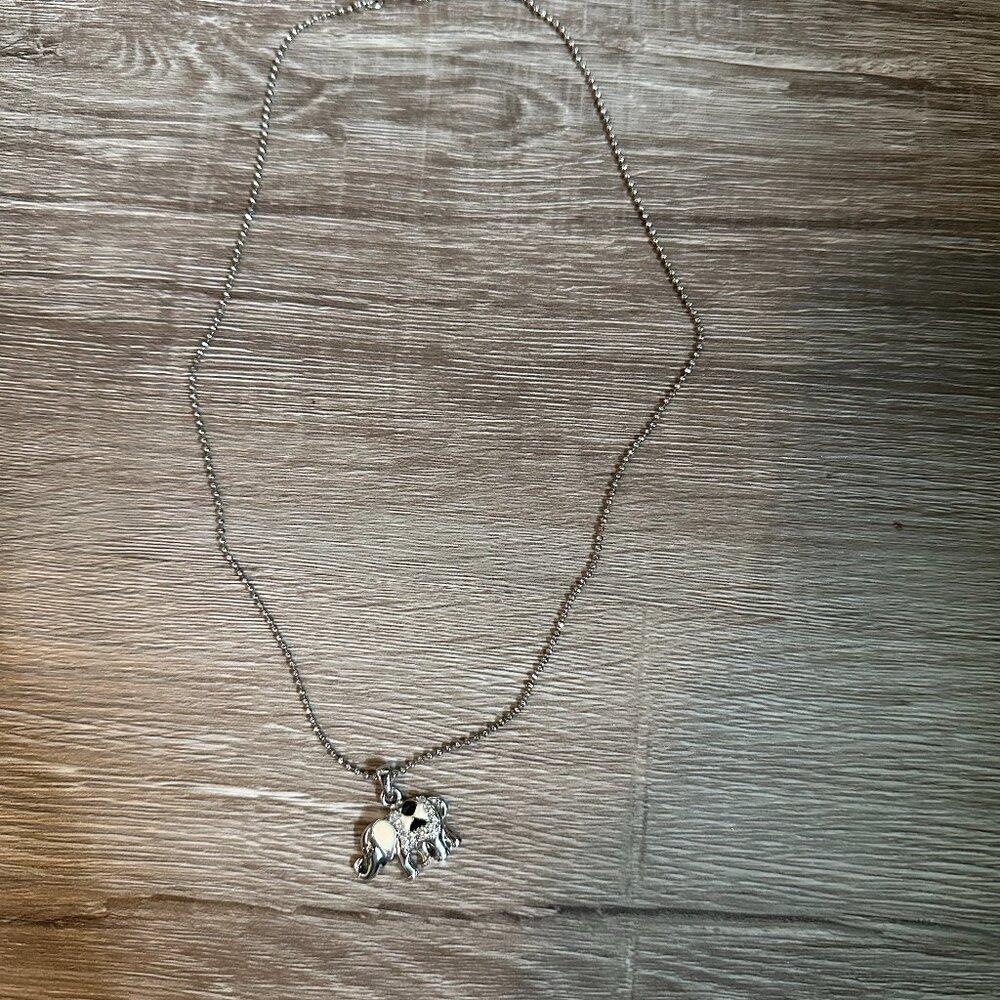 Elephant Charm Silver Plated Necklace